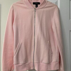 FOREVER 21 Pink Zip Up Bomber Jacket - Size Small
